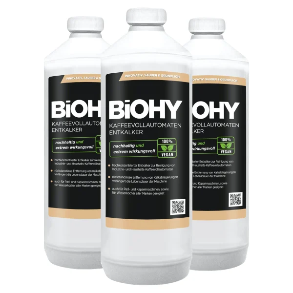 Null BiOHY Kaffeevollautomaten Entkalker (480x1l Flasche) | Ideal Zur Entkalkung Von Allen Kaffeemaschinen | Ca. 20 Entkalkungsvorgänge/Flasche 5