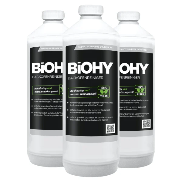 Null BiOHY Backofenreiniger Hochkonzentrat (1l Flasche) | Profi Grillreiniger, Fettlöser EXTRA STARK | Zur Einfachen Und Schnellen Ofenreinigung 6