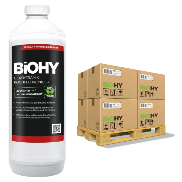 BiOHY Glaskeramik Kochfeldreiniger (6x1l Flasche) | Optimal Zur Reinigung Und Pflege Von Kochfeld Und Induktion | Geeignet Für ALLE GERÄTE 4