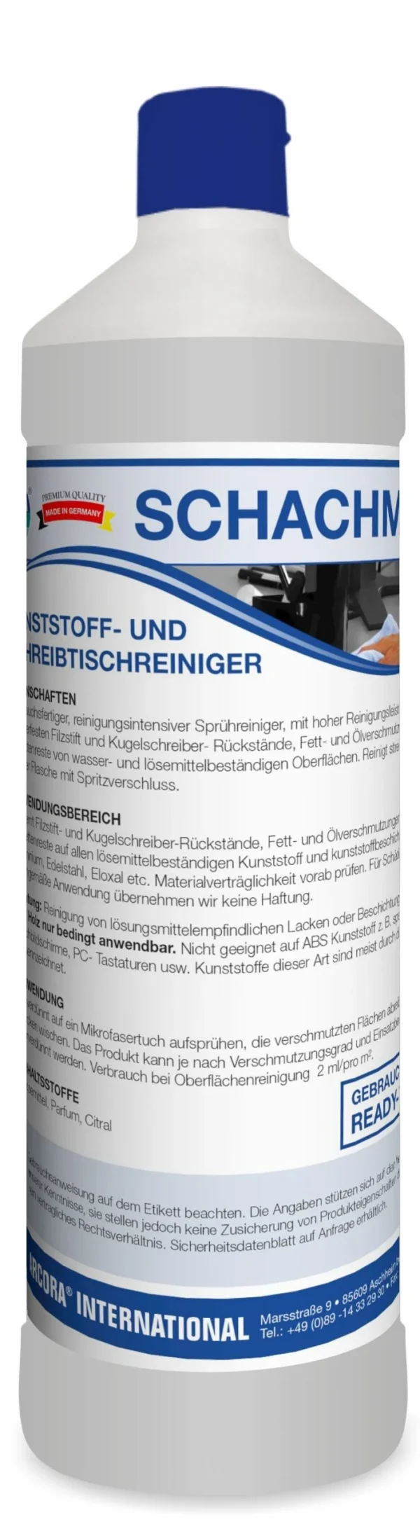 ARCORA Kunststoff-und Schreibtischreiniger SCHACHMATT, 500ml 4