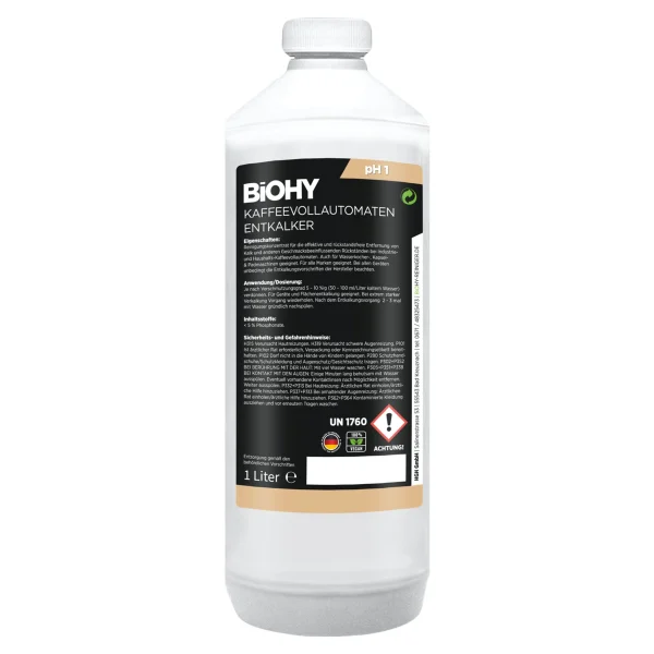 Null BiOHY Kaffeevollautomaten Entkalker (2x1l Flasche) | Ideal Zur Entkalkung Von Allen Kaffeemaschinen | Ca. 20 Entkalkungsvorgänge/Flasche 7