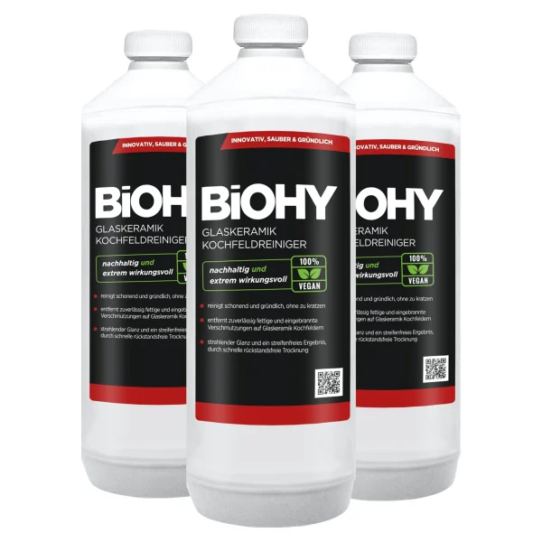 BiOHY Glaskeramik Kochfeldreiniger (50x10l Kanister) | Optimal Zur Reinigung Und Pflege Von Kochfeld Und Induktion | Geeignet Für ALLE GERÄTE 6