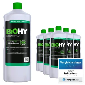 BiOHY Bodenreiniger (2x1l Flasche) | Konzentrat Für Alle Reinigungsgeräte Und Alle Hartböden | Angenehmer Geruch Und Streifenfreie Reinigung 13