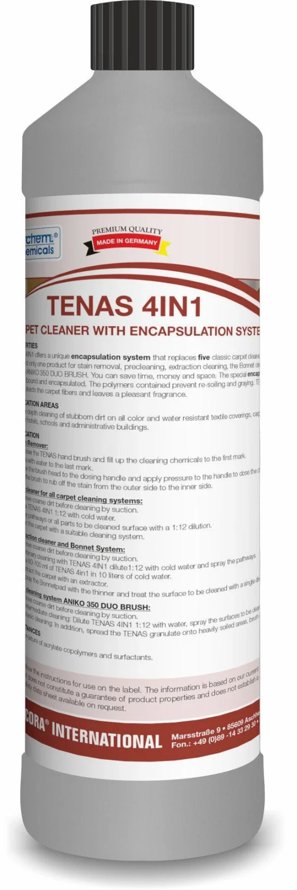 ARCORA Teppichreiniger Mit Encapsulation System TENAS 4IN1, 1L 1