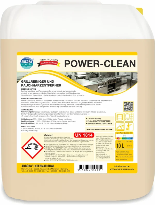 ARCORA Grillreiniger Und Rauchharzentferner POWER-CLEAN, 1L 3