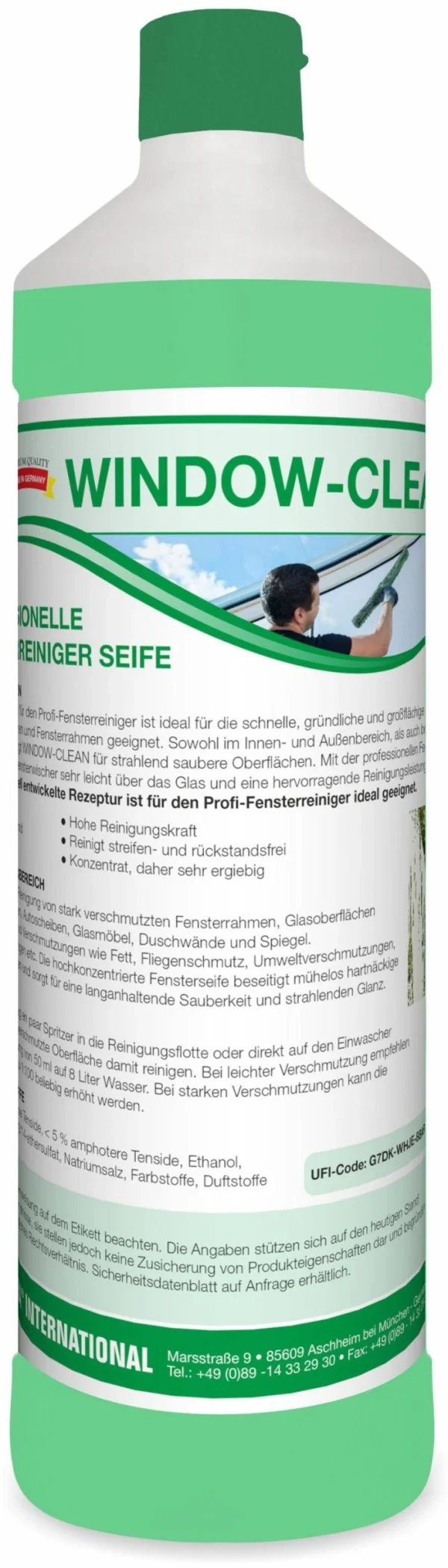 ARCORA Professionelle Fensterreiniger-Seife WINDOW-CLEAN, 1 L 1