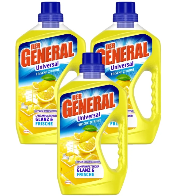 Null Der General Universal Frische Zitrone Allzweckreiniger 3×750 Ml Reinigungsmittel 1