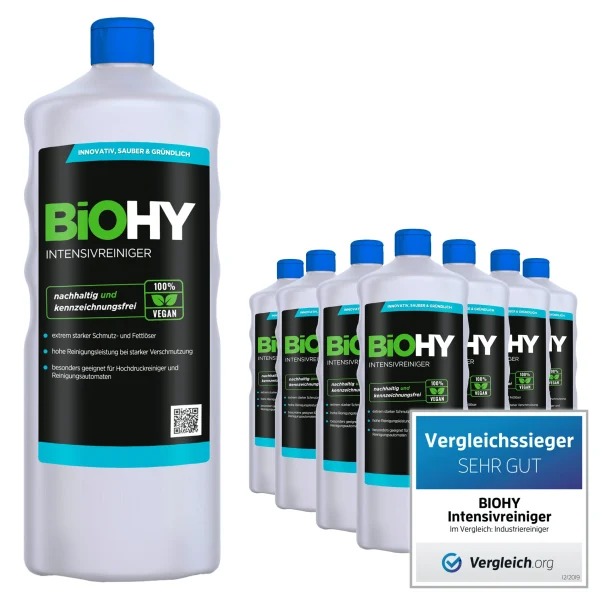 Null BiOHY Intensivreiniger Universal (2x1l Flasche) | Hochleistungs-INDUSTRIEREINIGER | Grundreiniger Ideal Für Hochdruckreiniger, Schaumarm 6