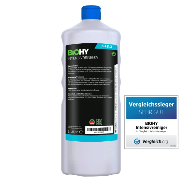 Null BiOHY Intensivreiniger Universal (2x1l Flasche) | Hochleistungs-INDUSTRIEREINIGER | Grundreiniger Ideal Für Hochdruckreiniger, Schaumarm 7