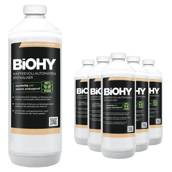 Null BiOHY Kaffeevollautomaten Entkalker (10l Kanister) | Ideal Zur Entkalkung Von Allen Kaffeemaschinen | Ca. 20 Entkalkungsvorgänge/Flasche 5