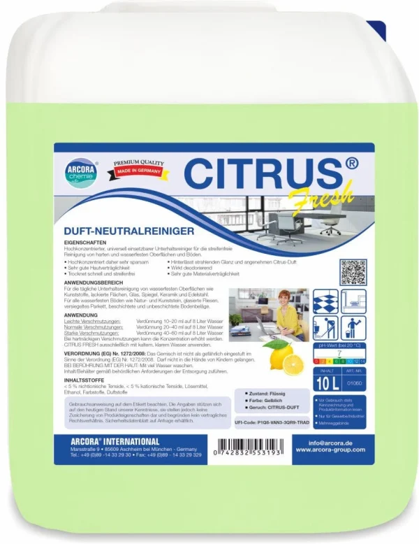 ARCORA Duft-Neutralreiniger ORANGE FRESH, 10L 5