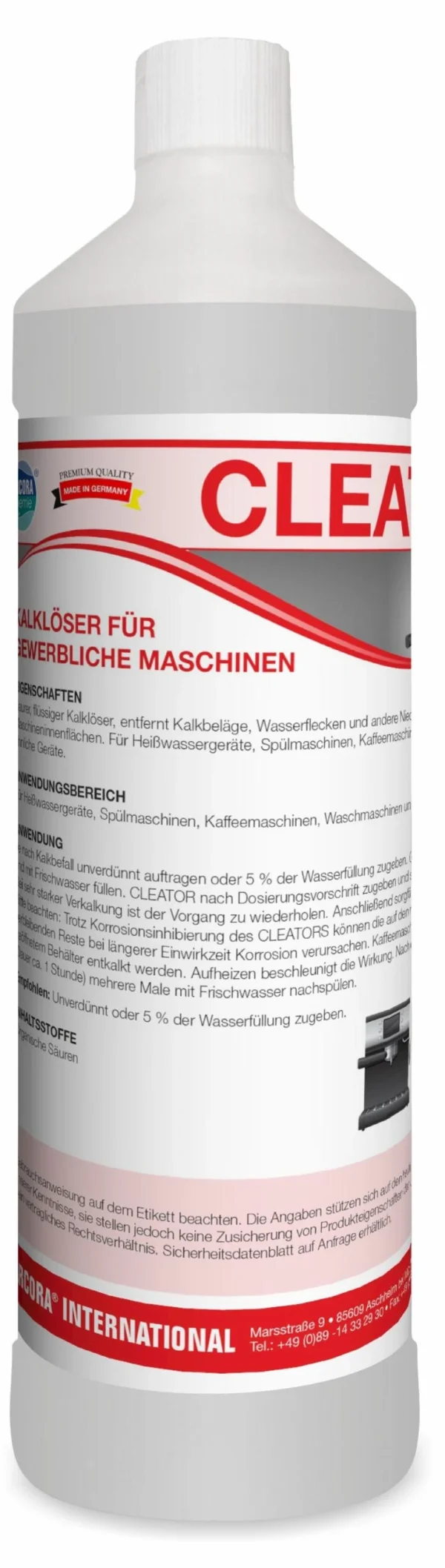 ARCORA Kalklöser Für Gewerbliche Maschinen CLEATOR, 10L 3