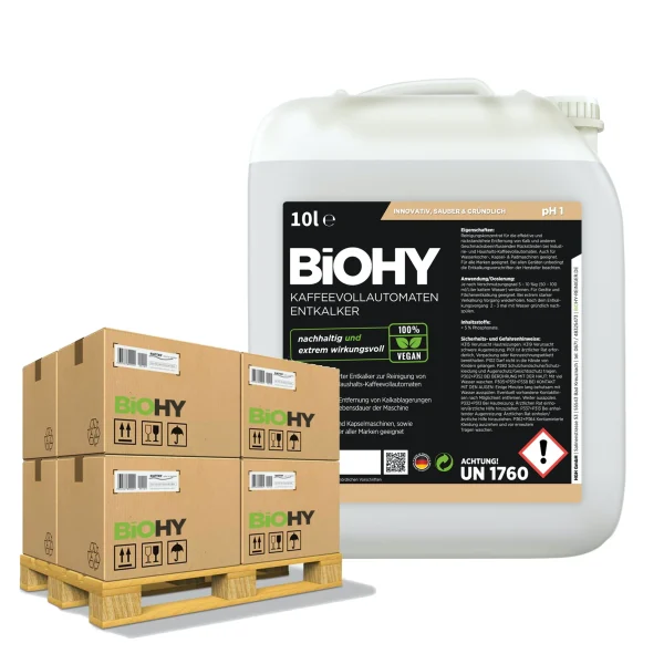 Null BiOHY Kaffeevollautomaten Entkalker (10l Kanister) | Ideal Zur Entkalkung Von Allen Kaffeemaschinen | Ca. 20 Entkalkungsvorgänge/Flasche 4
