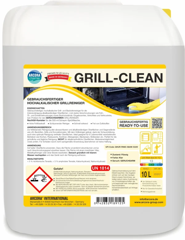 Assindia Profi Reinigungsset Für Edelstahlflächen, Grill Und Fritteuse 6