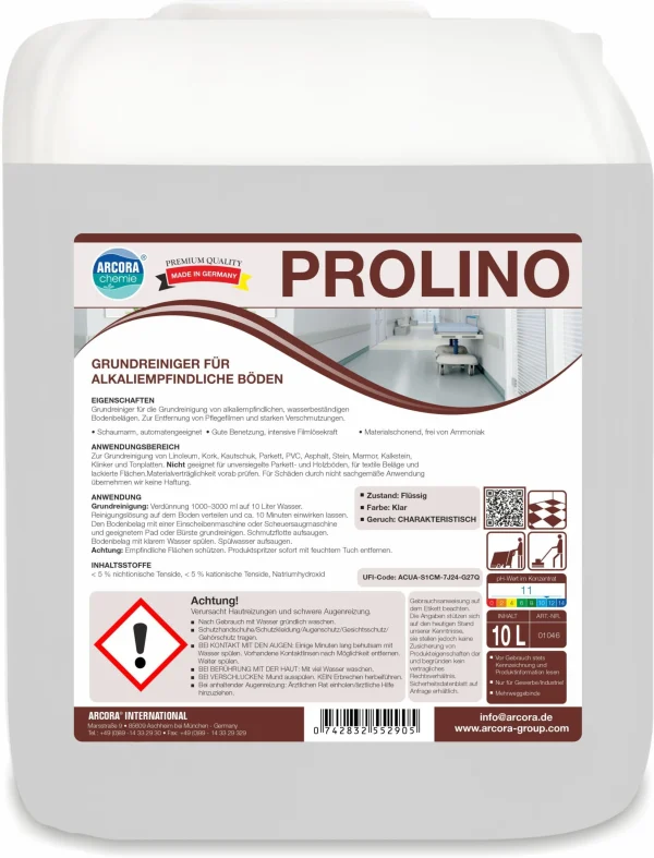 ARCORA Grundreiniger Für Alkaliempfindliche Böden PROLINO, 10 L 1