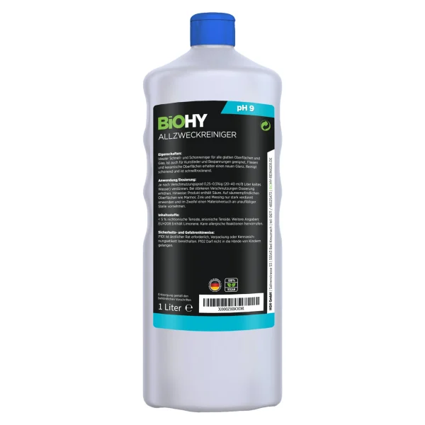 BiOHY Allzweckreiniger Konzentrat (1l Flasche) | Schonender Profi – Universalreiniger Für Haushalt Und Auto | Vollständig Biologisch Abbaubar 7