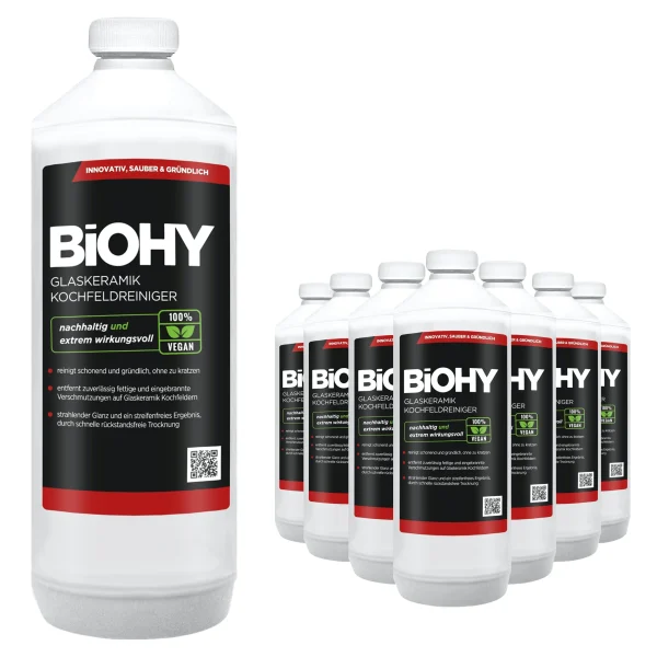 BiOHY Glaskeramik Kochfeldreiniger (480x1l Flasche) | Optimal Zur Reinigung Und Pflege Von Kochfeld Und Induktion | Geeignet Für ALLE GERÄTE 4