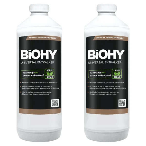 Null BiOHY Universal Entkalker (480x1l Flasche) | Konzentrat Für 20 Entkalkungsvorgänge Pro Flasche | Kompatibel Mit Allen Kaffeevollautomaten 6
