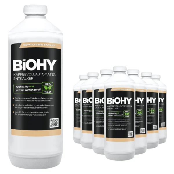 Null BiOHY Kaffeevollautomaten Entkalker (6x1l Flasche) | Ideal Zur Entkalkung Von Allen Kaffeemaschinen | Ca. 20 Entkalkungsvorgänge/Flasche 4